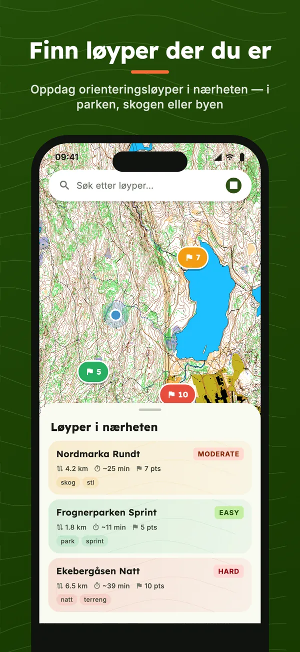 Løyper i nærheten på kartet