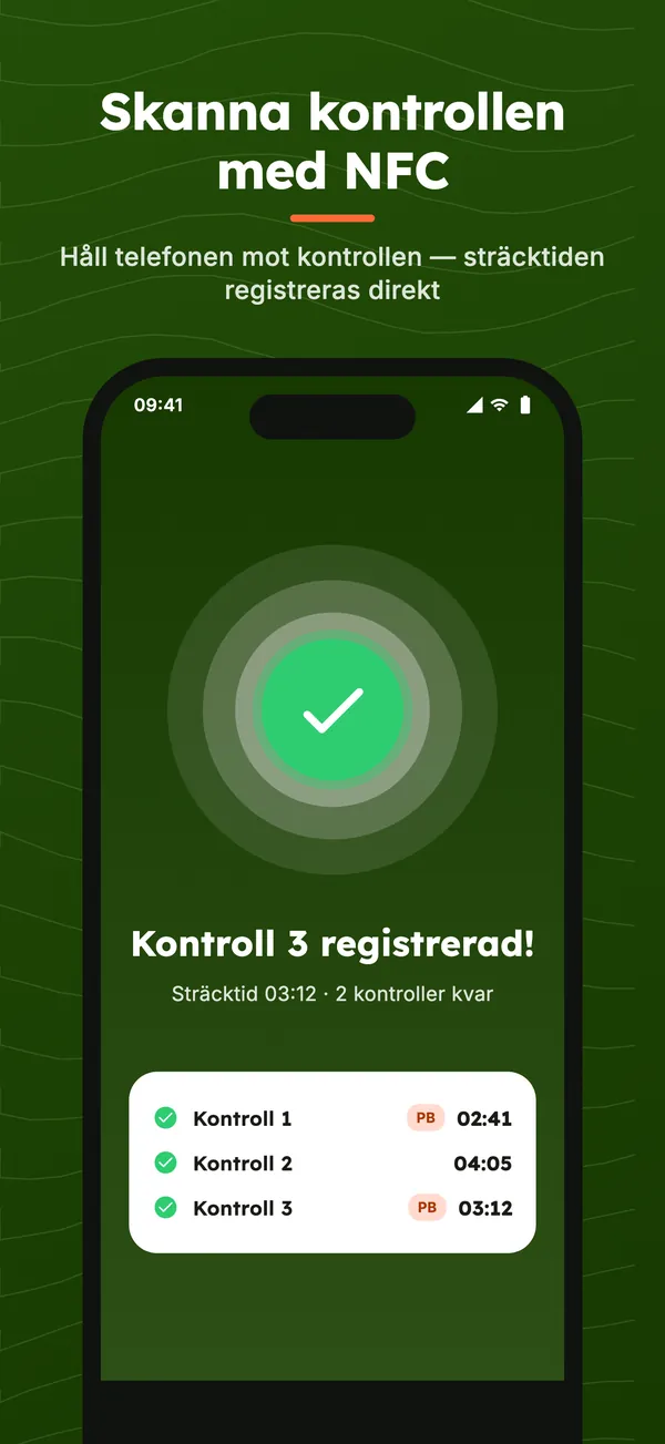 Kontroll skannad med NFC